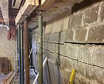 Partial foundation collaspe interior